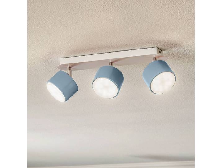 Deckenstrahler Cloudy dreiflammig blau Eko-Light, dimmbar, blau, für Wohn- / Esszimmer, Metall, Junges Wohnen, Strahler