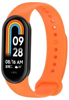 United Xiaomi Mi Band 8 Silicone Watch Band Soft Replacement Wrist Strap orange