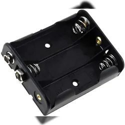 Powery Batteriehalter für 3x Mignon/AA Batterien mit Clip-Anschluss