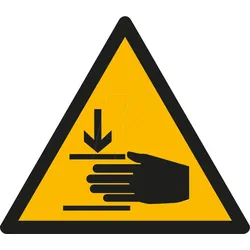 W 74317-1 - Warnschilder: Warnung vor Handverletzungen, 12,5 mm