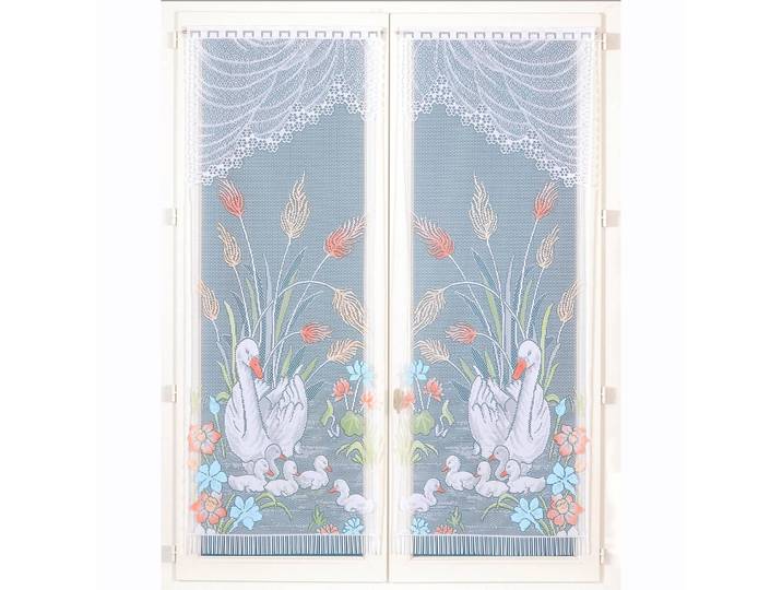 Vitrage droit motif cygnes - paire - Blancheporte