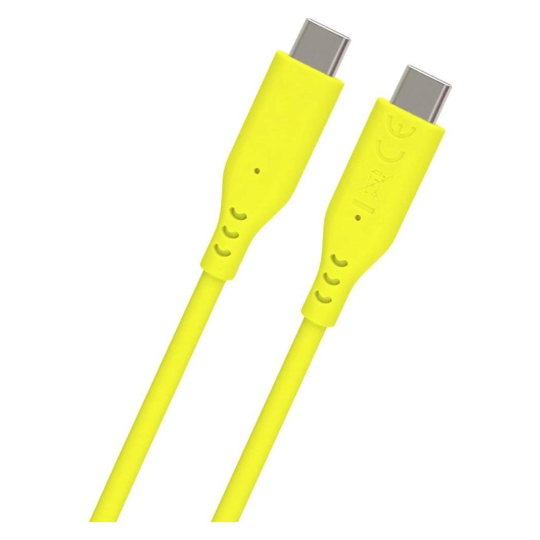 PremiumCord Kabel USB-C na USB-C, 60W, 480Mbps, silikonový, žlutý, 1,5m (1.50 m, 60 W) (ku31sa15y)