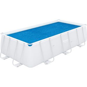 Bestway Poolabdeckung 58240 aus PE, blau, mit Wärmespeicherung, Frame Pools 404 x 201 cm & 412 x 201 cm, Planenmaß 380 x 180cm