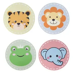 Tischset, Runde Tischsets mit Tiermotiven, 12er-Set, 38 cm (12 Stk., 38 cm)