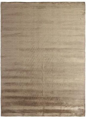 Exquisite Rugs Herringbone Khaki Viscose Rug (6' x 9'). - 6' x 9'