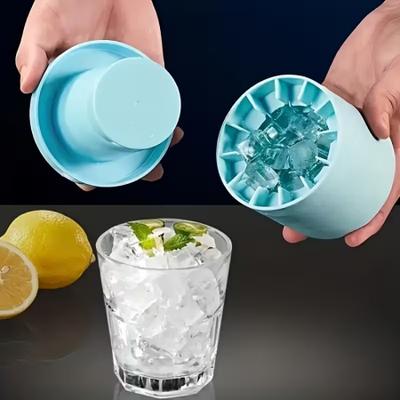 Perfect Picks Market Silicone Ice Cube Tray With Leak Proof Lid Easy Release, Stackable & Dishwasher Safe For Whiskey Cocktails grey