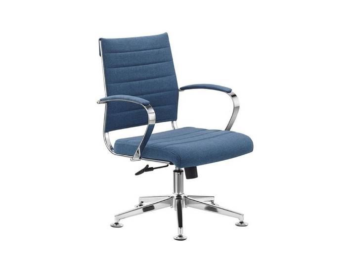 Chaise de réunion Cádiz - Bleu jean - Tissu
