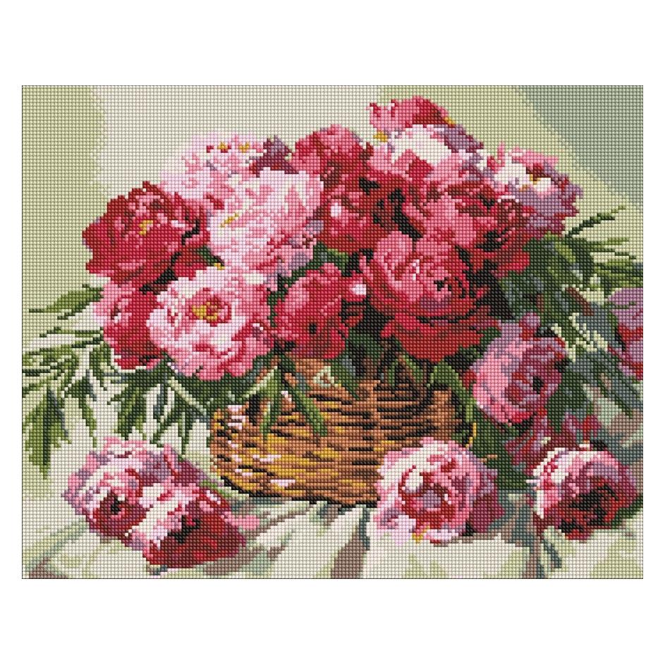Ideyka Diamond Painting - Die Melodie der Blüte mit Rahmen 40 x 50 cm (AMO8186)