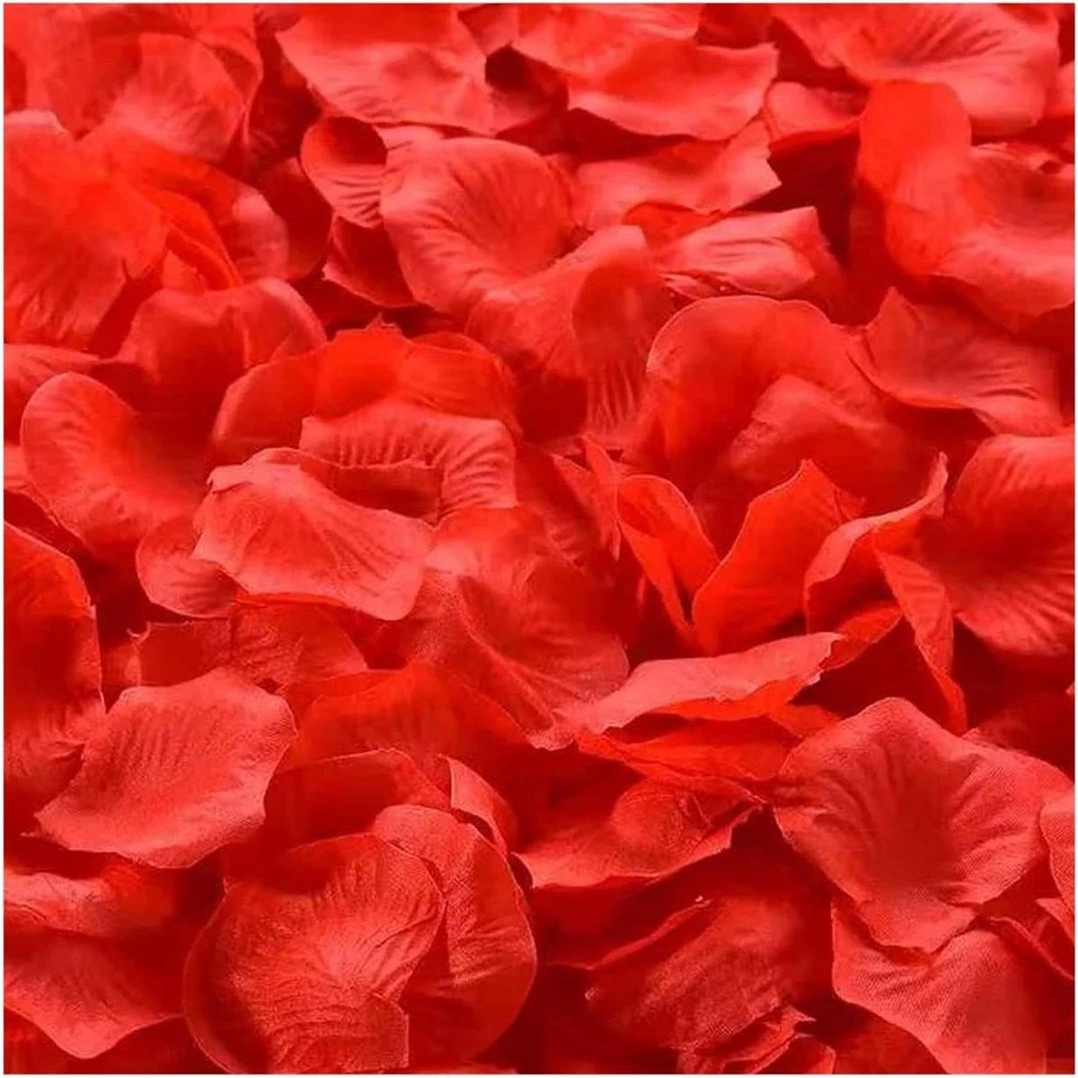 1000 stuks Kunstmatige Rode Rozenblaadjes voor Romantische Decoratie