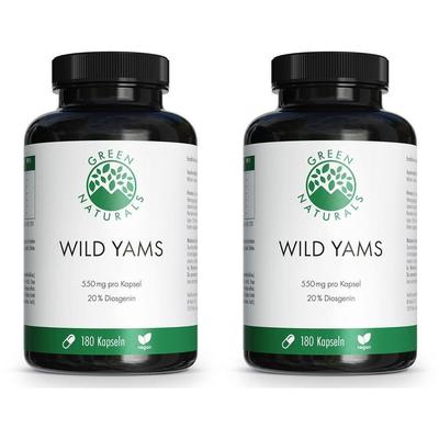 Green Naturals Wild Yam hochdosiert vegan Kapseln 2x 2x180 St