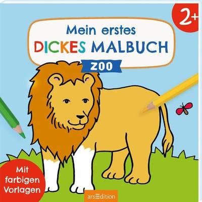 Mein erstes dickes Malbuch ab 2 – Zoo, Taschenbuch von , arsedition, 978-3-8458-6259-0