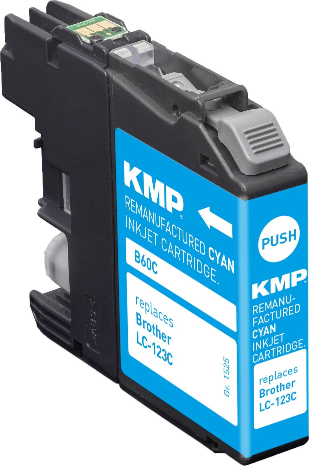 KMP Patrone Brother LC-123C Cyan Remanufactured 600 Pagina's