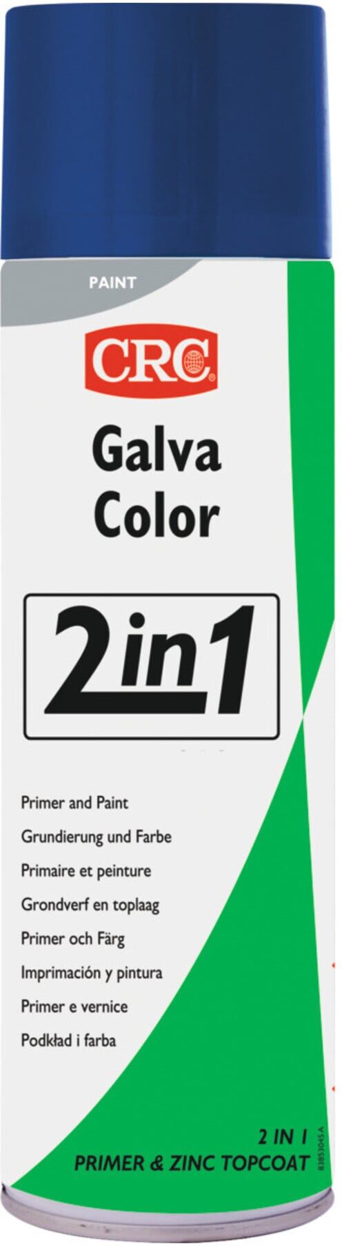 CRC Zink-Korrosionsschutzspray mit Farbe, Galvacolor 2 in 1 , 500 ml, Farbe: BLUE1 ; CRC Industries (32079-AA)