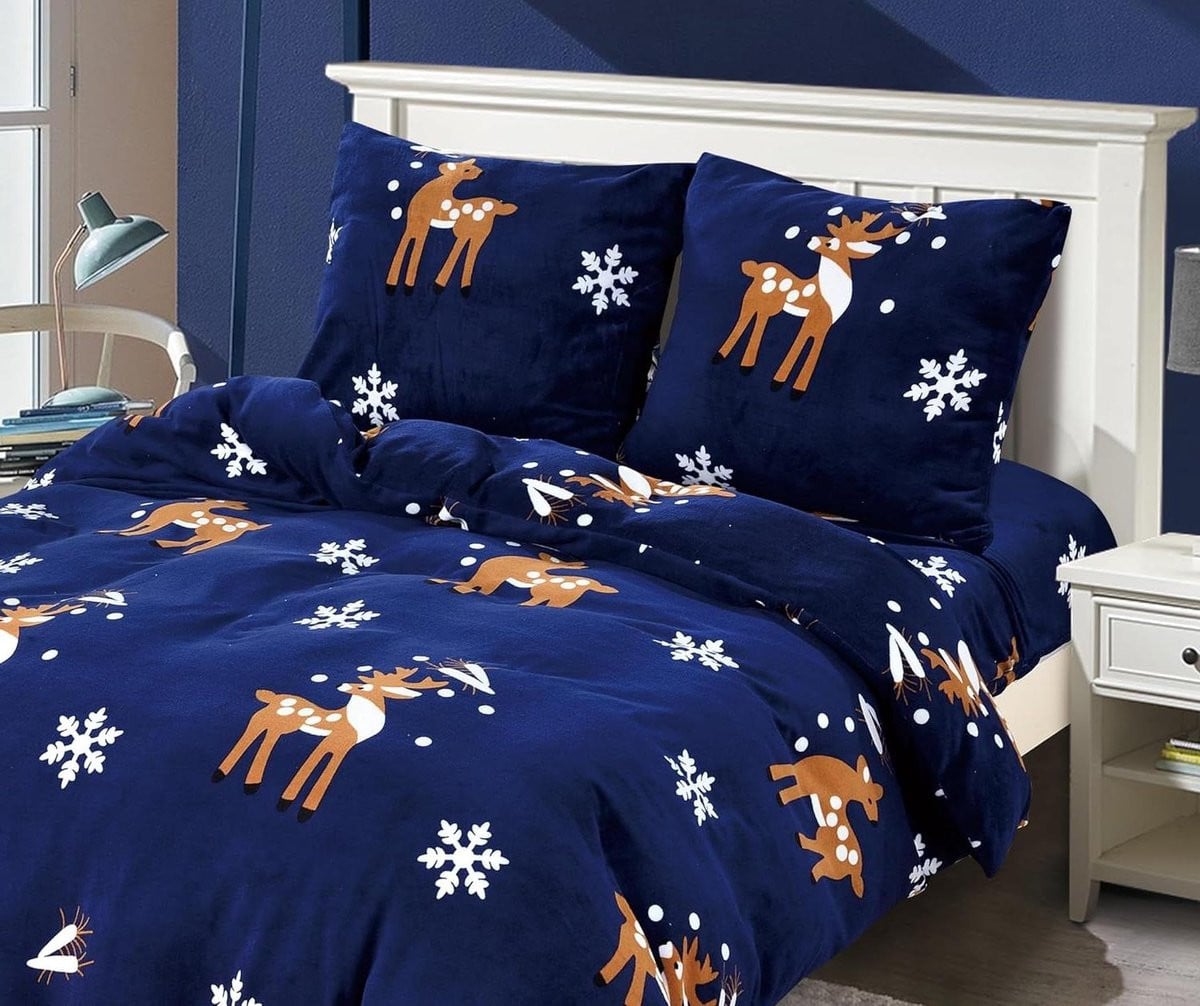 Dekbedovertrek Set Marineblauw 135x200 cm