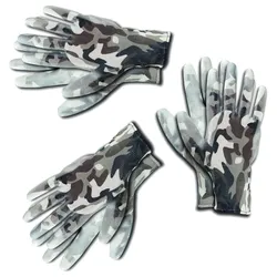 KIXX Handschuhe für die Gartenarbeit, Camouflage-Weiß, 3er Set - Größe 9