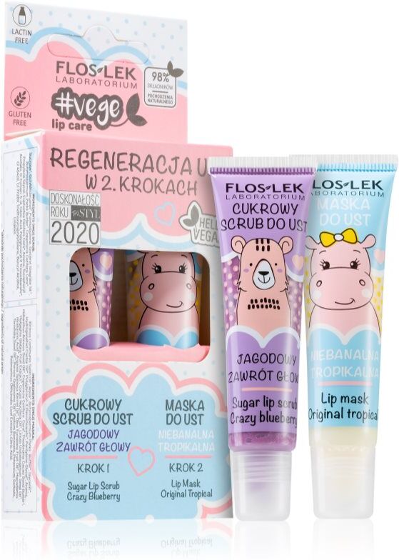 Floslek Laboratorium Vege Lip Care gift set for dry lips