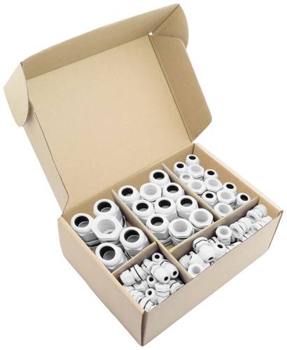 Quadrios 2102CA114 Kabelverschraubung Sortiment PA66 Weiß 60St.