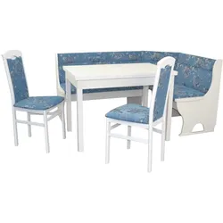 Essgruppe in modernem Design Blumen Motiv (vierteilig)