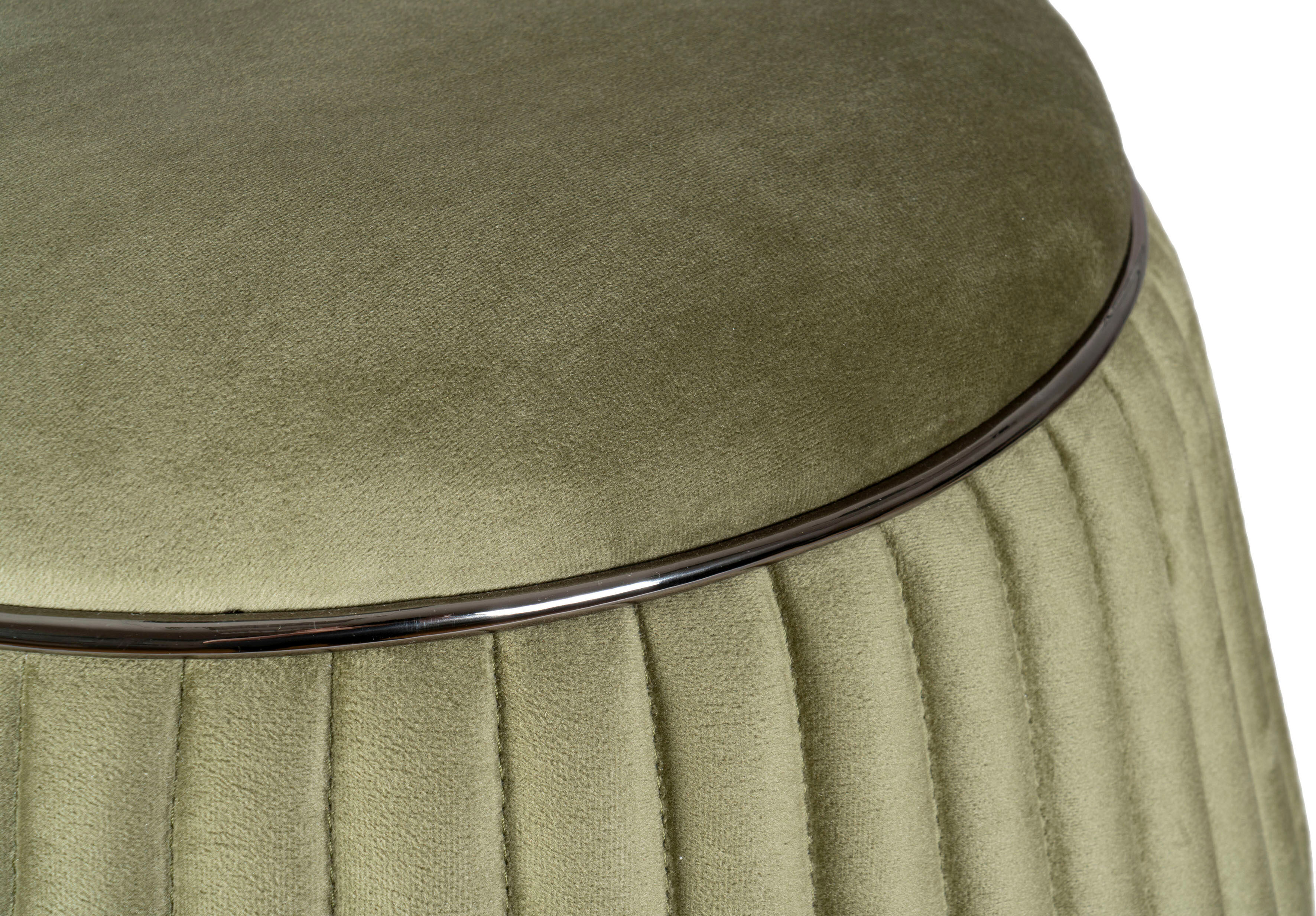 Sitzhocker KAYOOM "Hocker Doric, trendiger Look, ästhetische Farbgebung, schöne Steppung", grün (grün, graphit), B:51,5cm H:53cm T:51,5cm, Bezug: 50% Baumwolle 50% Acryl / Korpus: Pappelholz, Hocker, Sitzhocker, komfortabel, hochqualitativ, pflegeleicht, 