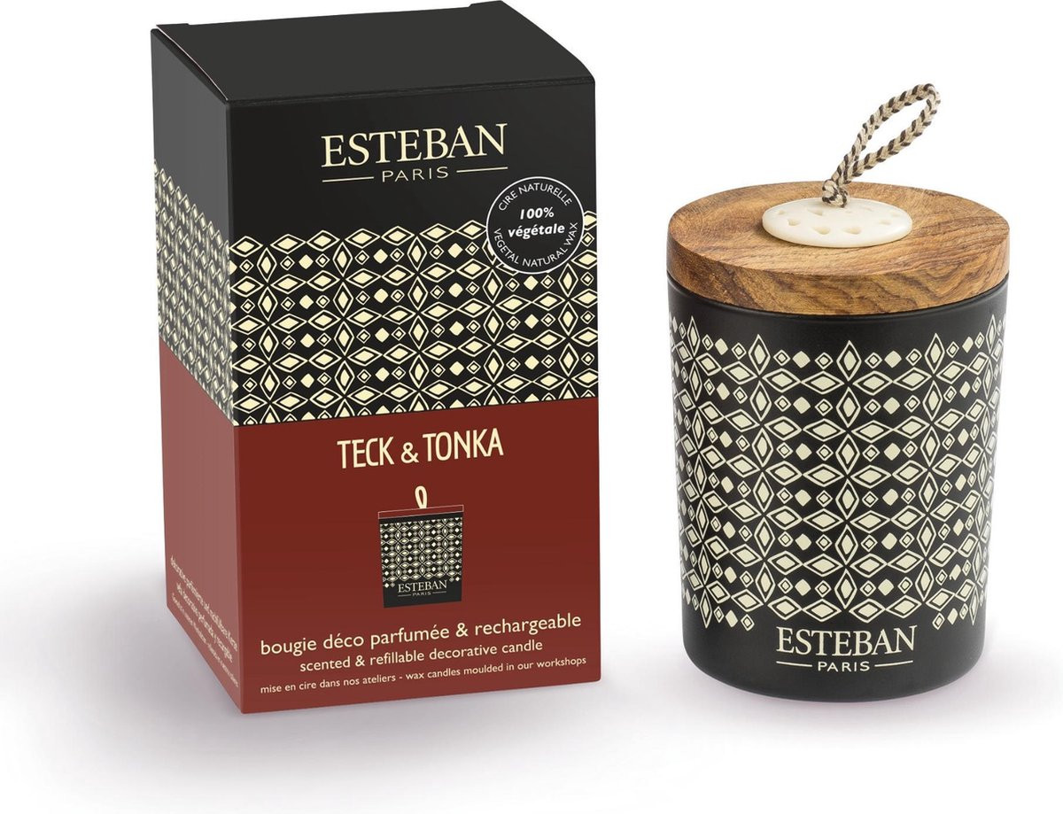 Esteban Classic Teck & Tonka Geurkaars decoratief 180g