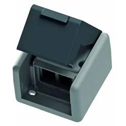 1PROTEC Modulaufnahme leer Aufputz IP44 PNMAA für 2xRJ45-Modul PNKM lichtgrau