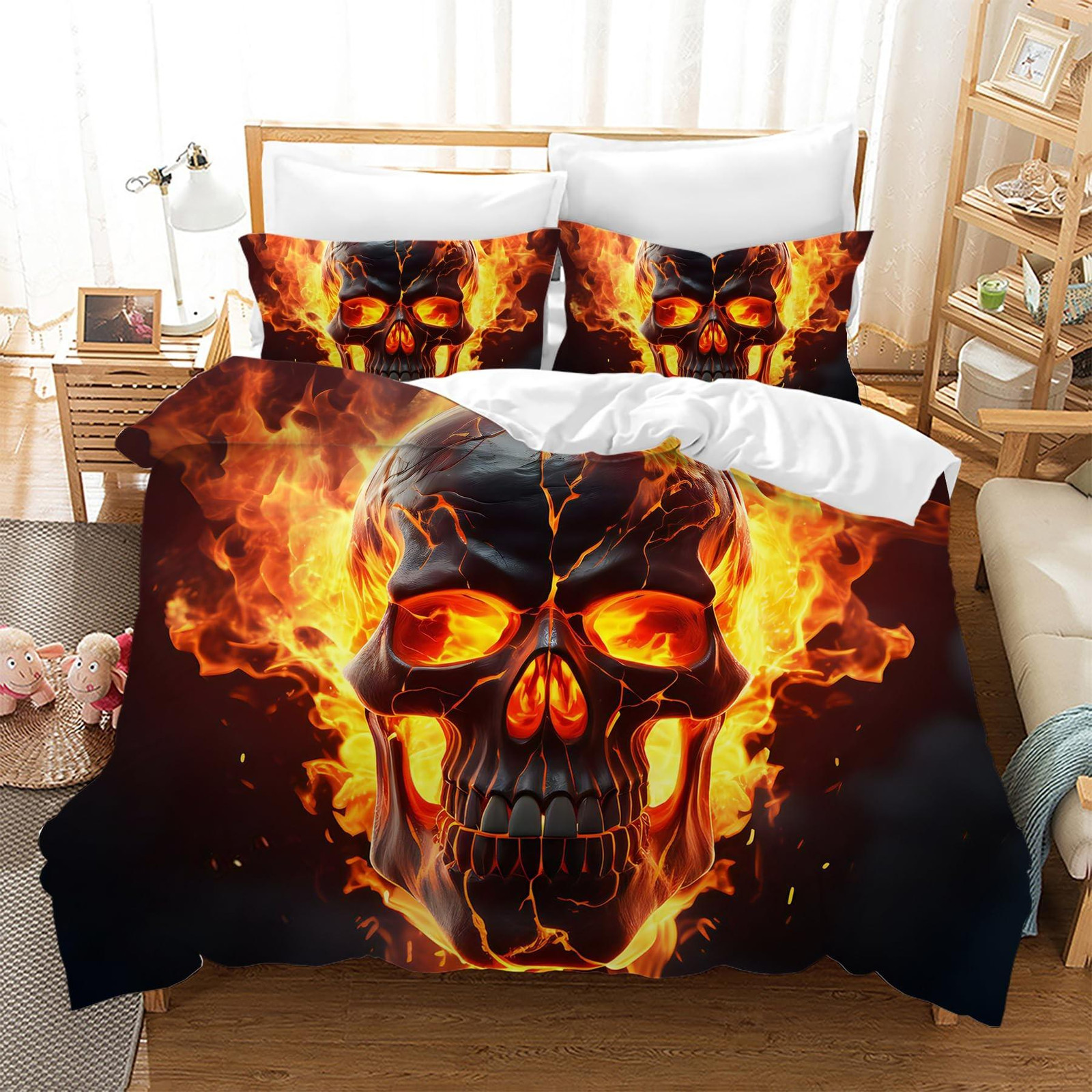 Solidchoice Gothic Dekbedovertrek Set met Kussenslopen, 200x200 cm