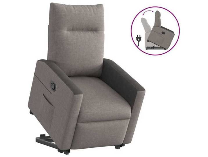 NEW 2026  Fauteuil inclinable - pour personnes âgées - bien rembourrés - taupe tissu 69x86x100 cm L5707