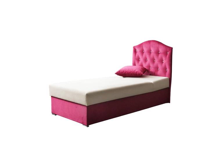 Xlmoebel Einzelbett Textilbett Chesterfield im Premium Stil mit hochwertigem Gestell (Einzelbett), Hergestellt in Europa