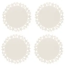 TAVELINO 4 Platzdeckchen Xmas-Sternenkante Filz rund, Ø 40cm