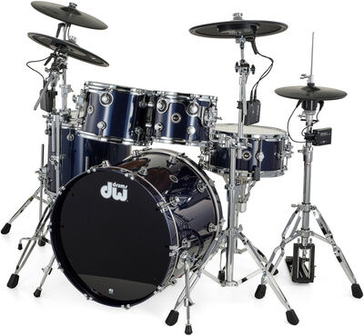 DW DWe E33 V-Cymbal Drum Kit MB Midnight Blue Metallic Lacquer