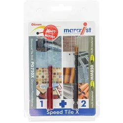 Marcrist Fliesenbohrer 6mm Speed Tile X Set PG750X + MM850 AkkuMAX - 496503006