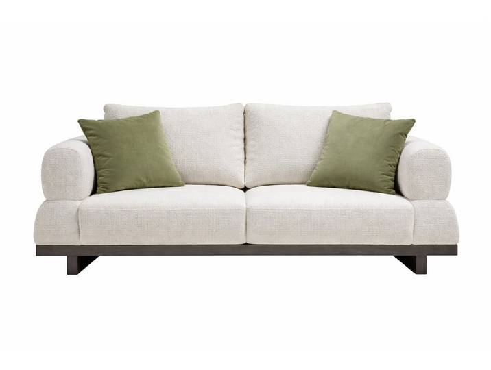 JVmoebel Sofa Bequemes 3-Sitzer-Sofa Farbe: Weiß Modernes Design Einfarbiges Muster, 1 Teile