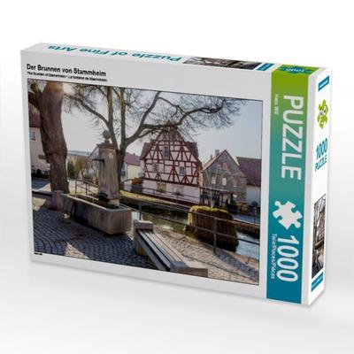 CALVENDO Puzzle Der Brunnen von Stammheim | 1000 Teile Lege-Größe 64x48cm Foto-Puzzle für glückliche Stunden