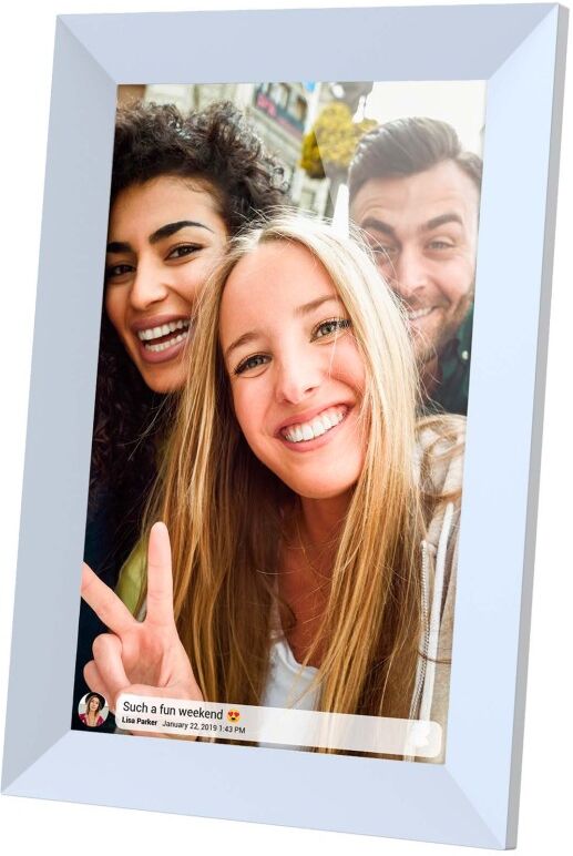Cadre photo numérique 10 pouces personnalisable Prixton Prado Wi-Fi blanc
