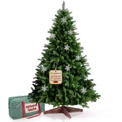JUSKYS® Künstlicher Weihnachtsbaum Norvi 180 cm inkl. Holzständer