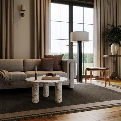 Nate Berkus x Rugs USA Nate Berkus Canon Bordered Wool Cozy Area Rug