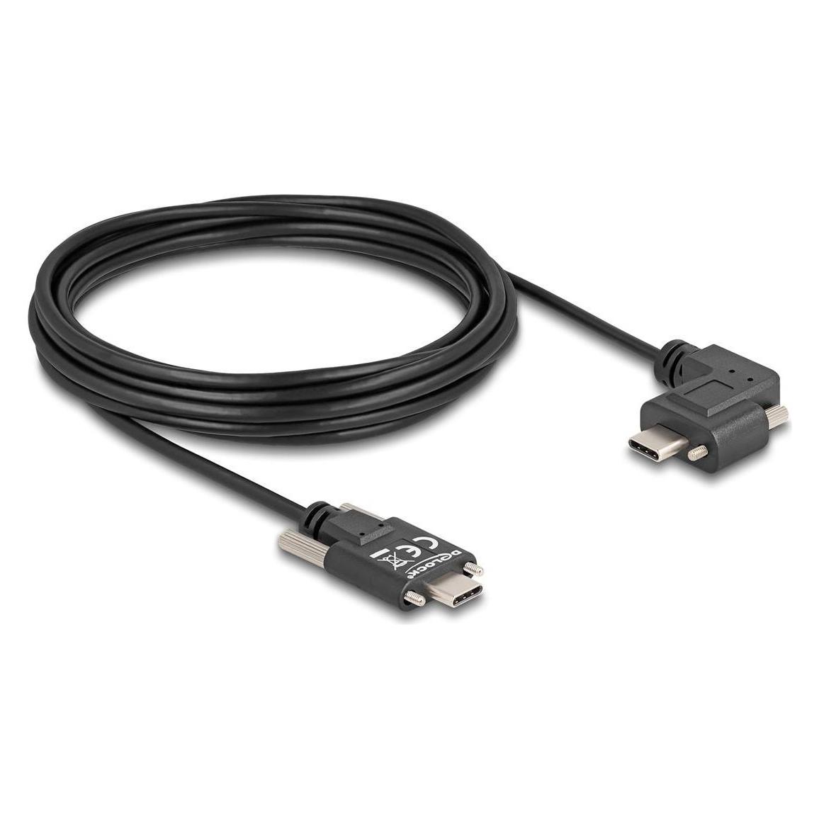 Delock USB 2.0 Kabel USB Type-C Stecker mit Schrauben zu USB (5 m, USB 2.0, 60 W) (80959)