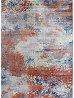 Beverly Rug Queen Abstract Non-Slip Rubber Back Washable Indoor Area Rug