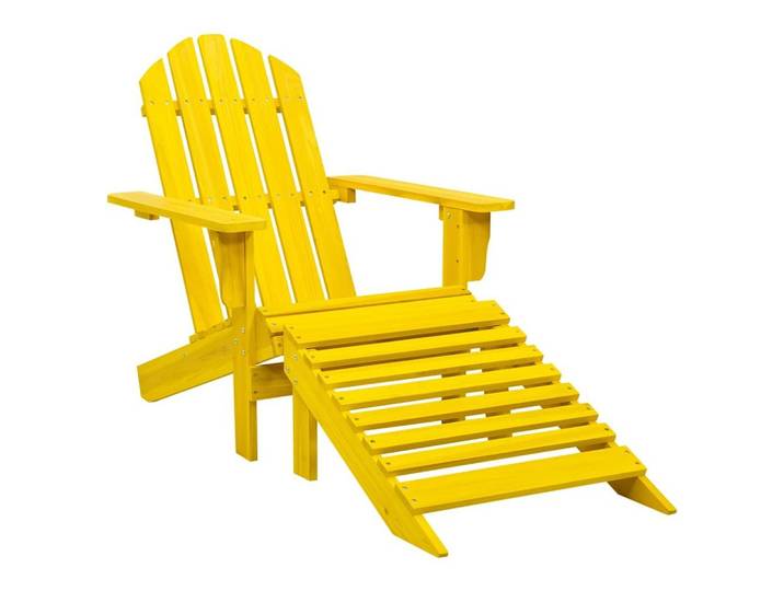 vidaXL Sitzgruppe vidaXL Adirondack-Gartenstuhl mit Fußteil Massivholz Tanne Gelb