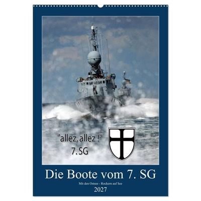 Die Boote vom 7. SG (Wandkalender 2027 DIN A2 hoch), CALVENDO Monatskalender