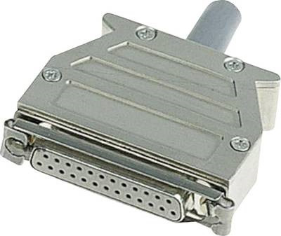 Harting D-SUB behuizing, 15 polen, kunststof, verzild, 180 graden