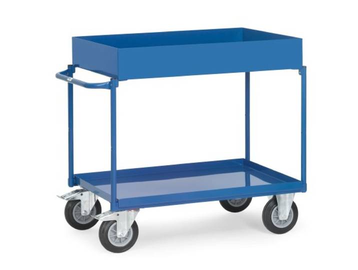 Fetra Transportgeräte mtphd840 Wagen Tablett seitlicher Tragegriff, 2 mit Wulst hoch, 850 mm x 500 mmm Plattform