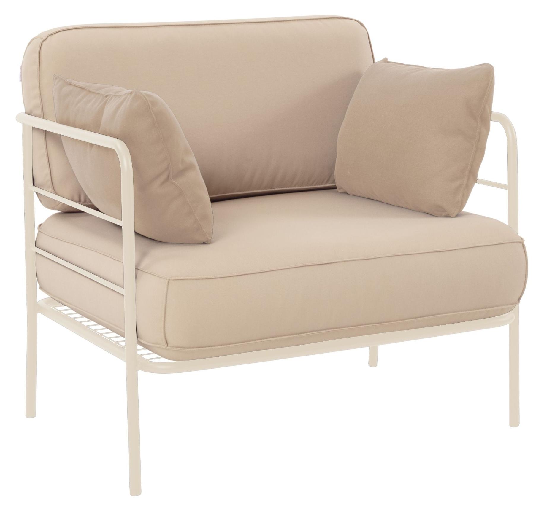 Selsey Preggel Gartenstuhl mit wasserabweisendem Stoff, Beige/Creme