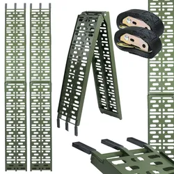 Baumarktplus TRUTZHOLM 2 x Auffahrrampen klappbar 228 cm Traglast 680 kg Alu oliv gelocht Rampen Motorradrampen
