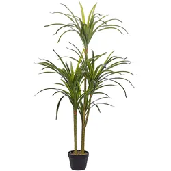 KUNSTPFLANZE im Blumentopf 147 cm Grün/Schwarz Dracaena Anita