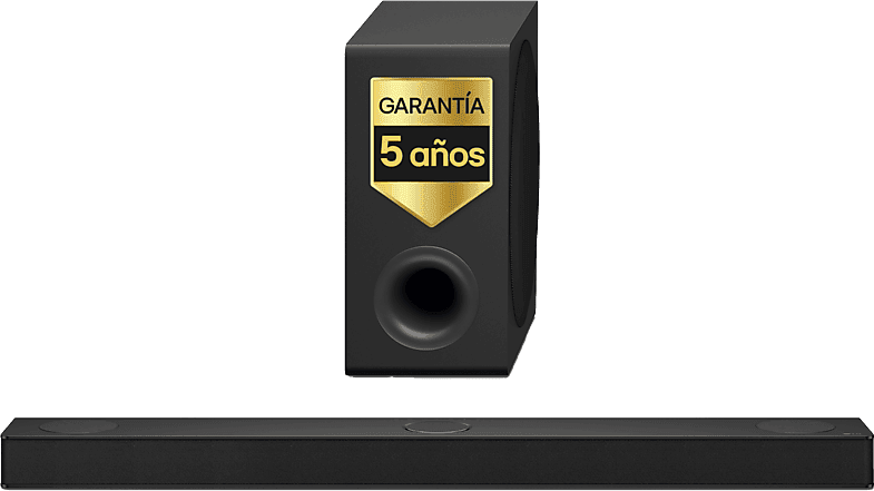 Barra de sonido - LG S80TY, Bluetooth, 480 W, 3.1.3 canales con subwoofer, Dolby Atmos y DTS, Negro
