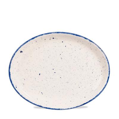 Churchill Stonecast Hints Indigo Platte Oval 30,5cm