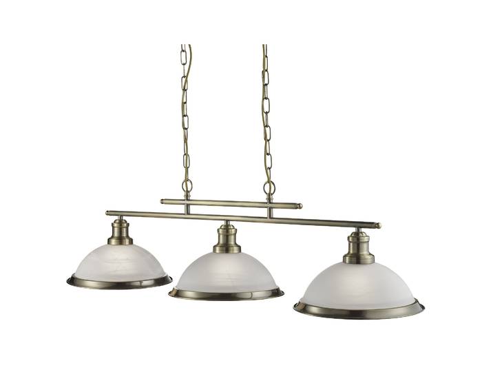 Bistro Zeitgenössischer Kronleuchter Stahl Messing Glas 3 Lichter E27
