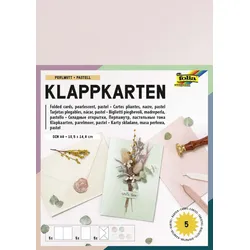 folia Klappkarten mit Briefumschlägen DIN A6 pastell