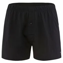 CALIDA Herren Jersey Boxershorts - Cotton Code, einfarbig, 100% Baumwolle Schwarz / XXL (58/60)